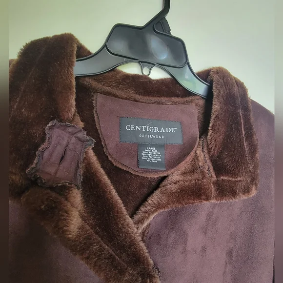 Centigrade Brown Teddy Jacket Plush Warmth - Picture 3 of 10